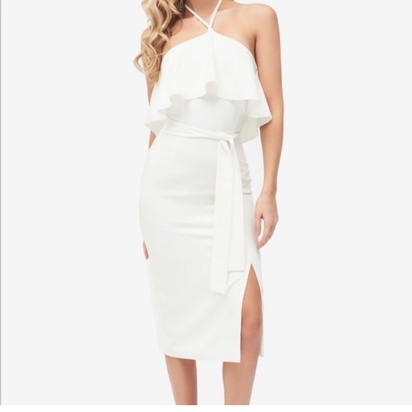 Lavish Alice Dresses & Skirts - Lavish Alice Halter Neck Double Layer Midi Dress size 4